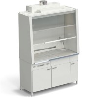 Шкаф вытяжной с подводом воды с ВЗБ светильником 1520х750х2160 мм, раб. поверхность - КЕРАМИКА