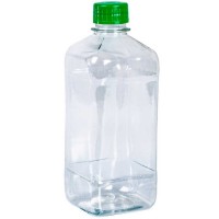 Бутылка квадратная 540 мл прозрачная с крышкой