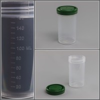 Контейнер д/взятия проб, транспортировки и хранения биологич. материала (д/гистологии), 160 мл. с завинч. крыш., с дел., н/стер., п/п, Гритмед