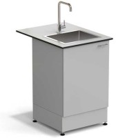 Стол-мойка ЭКРОС 600х800х900 мм, чаша нержавеющая сталь, раб. поверхность - LABGRADE