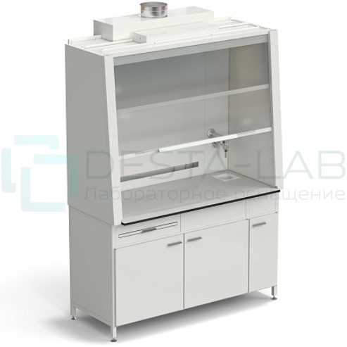 Шкаф вытяжной с подводом воды с ВЗБ светильником 1520х750х2160 мм, раб. поверхность - LABGRADE