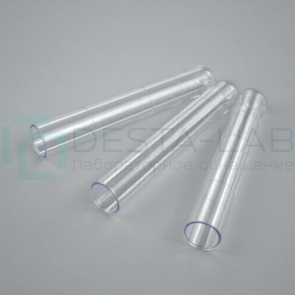 Пробирка цилиндрическая без пробки, 10 мл,16*100 мм, п/с, по ТУ 9464-015-29508133-2014, уп. 100 шт. 1