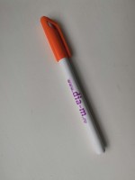 Маркер перманентный по стеклу и пластмассе, 0,7 мм, оранжевый, Universal-Pen permanent, Stabilo