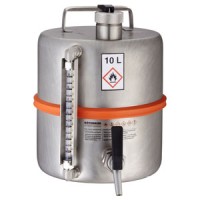 Контейнер для ЛВЖ Rötzmeier 10ZI, с самозакрывающимся краном и индикатором содержимого, 10 л, нержавеющая сталь