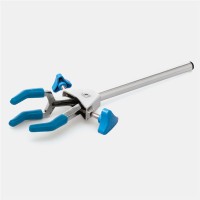 Зажим штативный ISOLAB с тремя губками, диаметр раскрытия 70 мм, хромированная сталь