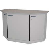 Стол торцевой высокий на опорной тумбе из ЛДСтП ЛАБ-PRO СТОТ 150.75.90 KG