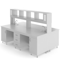 Химический островной стол со столешницей из ЛДСП НВ-2400 ОЛХ