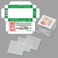 Стекло для микропрепаратов, покровное 22*22 мм.