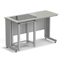 Стол весовой с приставкой ЭКРОС 1500х600х900 мм, весовой стол слева, раб. поверхность - ЛАМИНАТ СЕРЫЙ