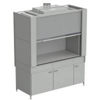 Шкаф вытяжной с коконом из стеклопластика без воды с ВЗБ светильником 1800х820х2240 мм, раб. поверхность - LABGRADE