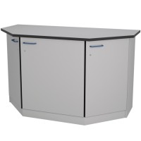 Стол торцевой высокий на опорной тумбе из ЛДСтП ЛАБ-PRO СТОТ 150.75.90 LA