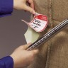 Наклейки Bürkle close-it food 150х150 мм красная печать, 250 шт/рул