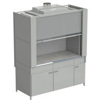 Шкаф вытяжной с коконом из стеклопластика без воды с ВЗБ светильником 1800х820х2240 мм, раб. поверхность - КЕРАМИКА