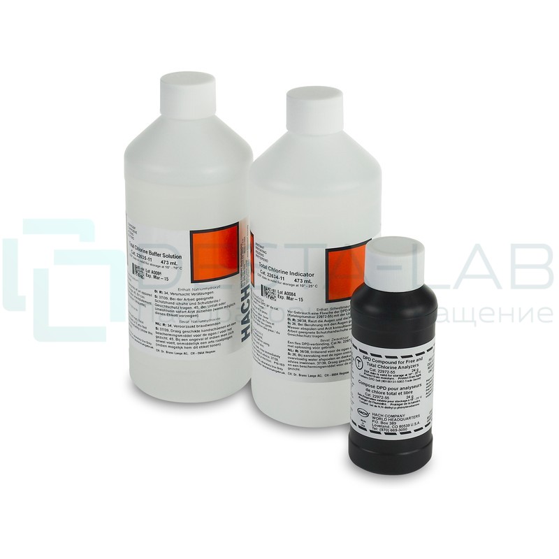 Реагенты Hach 2556900 на Хлор свободный (Cl2) (CL17), 470 шт.