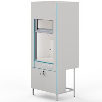 Вытяжной шкаф с сантехникой и столешницей из монолитной керамики ШВ НВК 900 МОН+