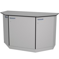 Стол торцевой высокий на опорной тумбе из ЛДСтП ЛАБ-PRO СТОТ 150.75.90 TR