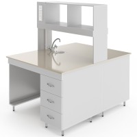 Химический островной стол со столешницей из полипропилена НВ-1200 ОПХ