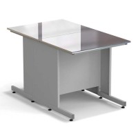 Стол островной ЭКРОС 900х1500х900 мм, раб. поверхность - НЕРЖАВЕЮЩАЯ СТАЛЬ