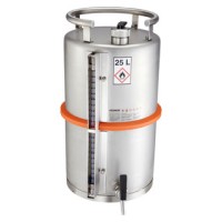 Контейнер для ЛВЖ Rötzmeier 25ZI, с самозакрывающимся краном и индикатором содержимого, 25 л, нержавеющая сталь