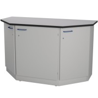 Стол торцевой высокий на металлической опорной тумбе ЛАБ-PRO СТОТМ 150.75.90 LA