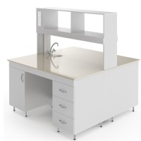 Химический островной стол со столешницей из полипропилена НВ-1500 ОПХ