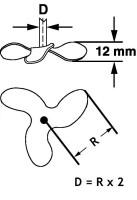 Перемешивающий элемент пропеллерный, 3 закрепленные лопасти, d 50 мм, длина 500 мм, нержавеющая сталь, Bochem