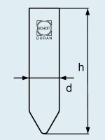 Пробирка DURAN Group 25 мл, 24x100 мм, для центрифуг, коническая, угол 60, стекло