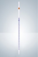 Пипетка градуированная Hirschmann 5 : 0.1 мл класс AS, светлое стекло, синяя градуировка, с линией Шеллбаха, тип 3