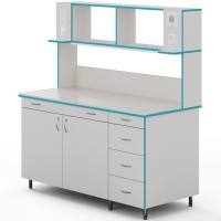 Пристенный стол со столешницей из монолитной керамики СЛП НВК 1500 МОН