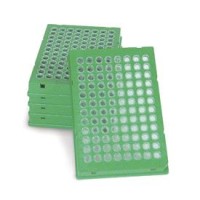 Планшеты для ПЦР, 96-лун., Hard-Shell, с юбкой, низкий профиль, зеленые с бесцветными лунками, полипропилен, 50 шт./уп., Bio-Rad