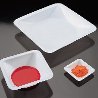 Тарелочка для взвешивания одноразовая, объем 198 мл, 89x89x25 мм, ПС, квадратная, цвет белый, 500 шт., Deltalab