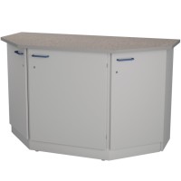 Стол торцевой высокий на металлической опорной тумбе ЛАБ-PRO СТОТМ 150.75.90 KG