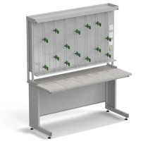 Стол титровальный ЭКРОС 1500х600х750/1735 мм, раб. поверхность - КЕРАМИКА с ПВХ кромкой