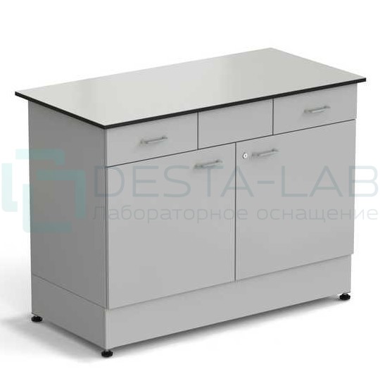 Стол-тумба ЭКРОС 1200х600х900 мм 2 двери + 2 ящика, раб. поверхность - LABGRADE