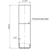 Пробирка для определения температуры фильтруемости эскиз 2-760