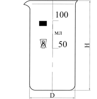 Стакан В-1-50 с меткой