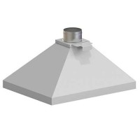 Зонт вытяжной 550х700х400 серый