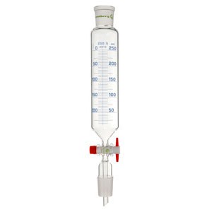 Воронка капельная цилиндрическая Rettberg 50 мл, NS29/32, с градуировкой, PTFE кран, стекло