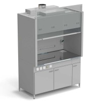 Шкаф вытяжной с подводом воды 1500х900х2145 мм, раб. поверхность - НЕРЖАВЕЮЩАЯ СТАЛЬ