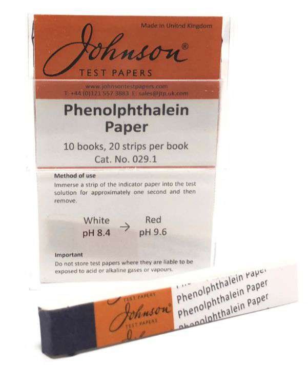 Индикаторная бумага фенолфталеиновая, рН 8,4-9,6, Johnson