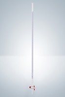 Бюретка Hirschmann 10 : 0,02 мл, класс AS, с линией Шеллбаха, светлое стекло, синяя градуировка, PTFE кран