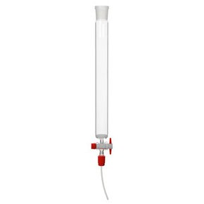 Хроматографическая колонка Rettberg 750 мм, внутр. Ø 80 мм, NS45/40, GL 14, с фриттой, PTFE кран, стекло