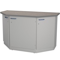 Стол торцевой высокий на металлической опорной тумбе ЛАБ-PRO СТОТМ 150.75.90 KG-ESS