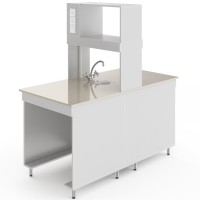 Химический островной стол со столешницей из полипропилена НВ-800 ОПХ