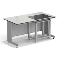 Стол весовой с приставкой ЭКРОС 1500х800х750 мм, весовой стол справа, раб. поверхность - LABGRADE