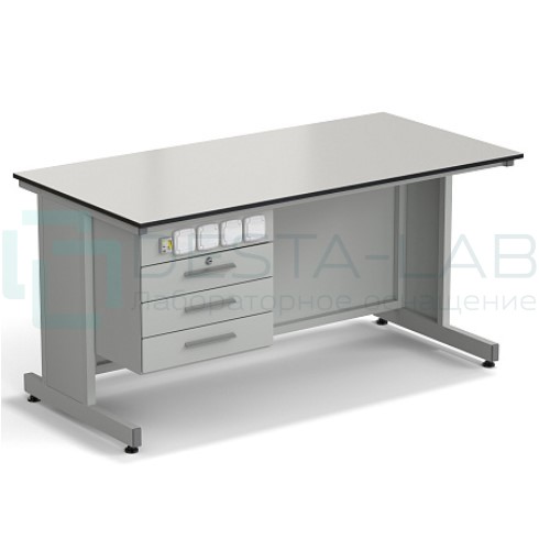Стол преподавателя с подвесной тумбой и электрикой 1500х750х760, раб. поверхность - LABGRADE