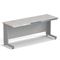 Стол пристенный ЭКРОС 1800х600х750 мм, раб. поверхность - КЕРАМИКА с НС бортиком