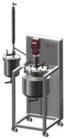 Реактор лабораторный, 300 °С, 1000 мл, VR-1000, нержавеющая сталь, с рубашкой, верхнеприводной мешалкой OHS.6, штативом, Wiggens