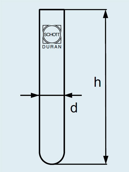 Пробирка DURAN Group 250 мл, 56x147 мм, для центрифуг, стекло
