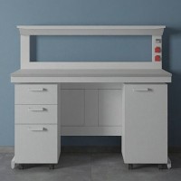 Стол лабораторный с полкой ЛК-1500 СМ (Нерж. сталь)